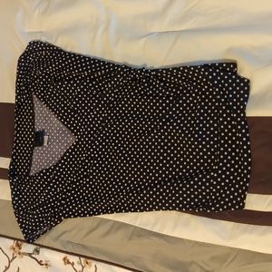 J.T.B black and ivory cap sleeve top